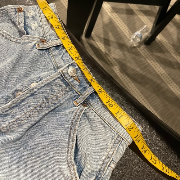 WE THE FREE Brea Cutoff Denim Mini Skirt Mile High Blue - Picture 7 of 10